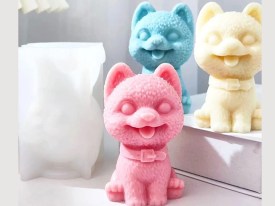 Molde silicona perrito con correa